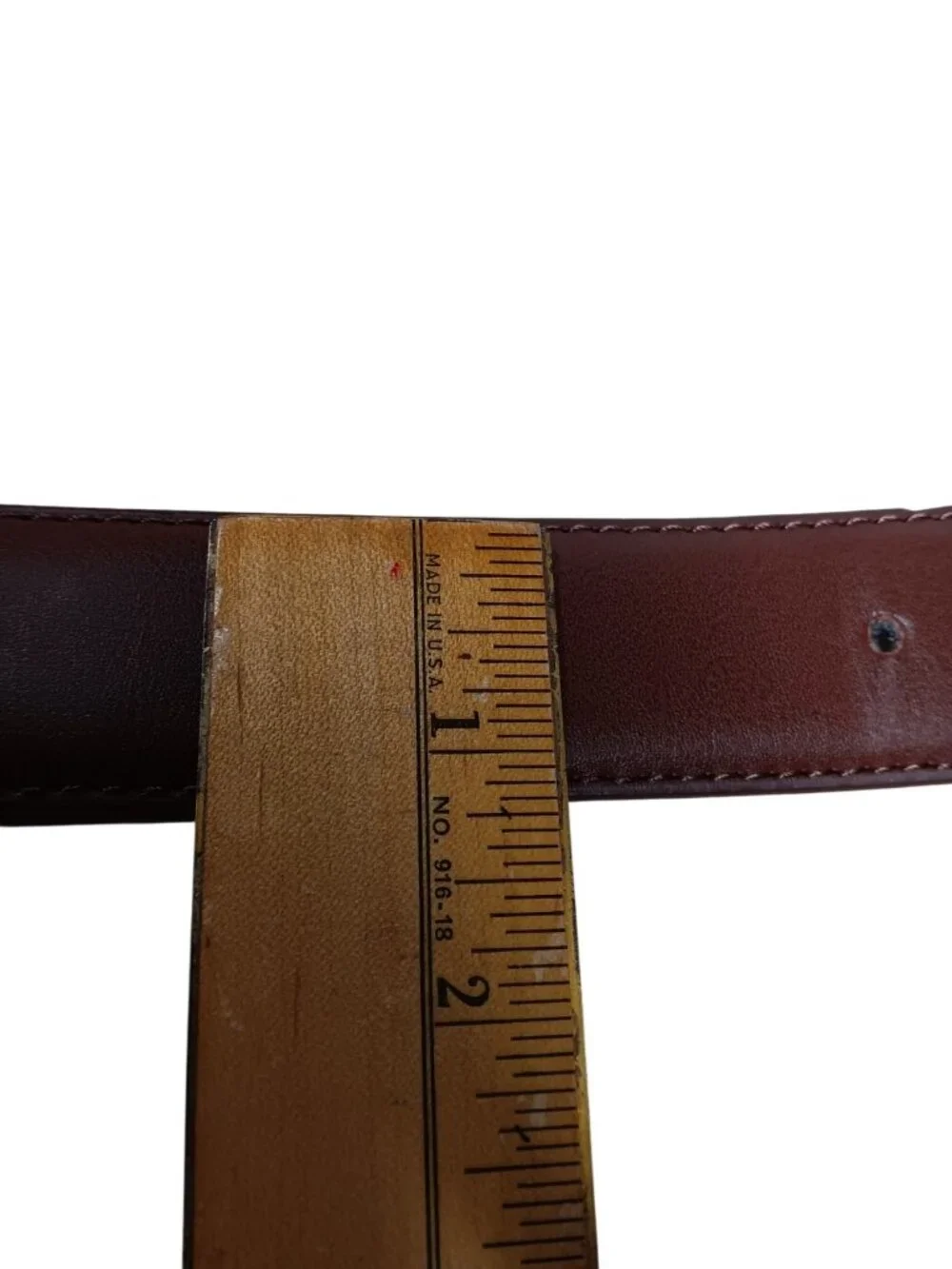 Mens Brown Leather Belt USA Made with Remington Country Bugling Elk Buckle 1986